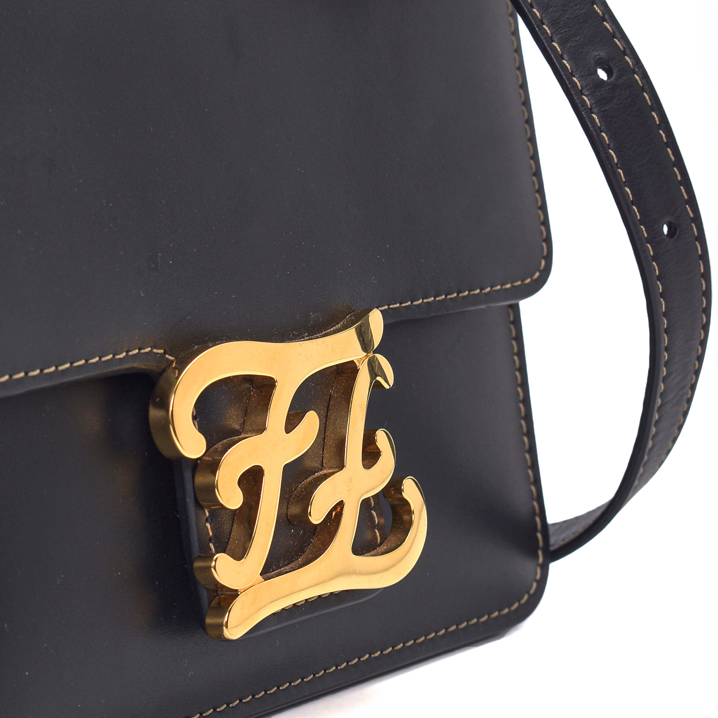 Fendi - Black Leather Box Bag